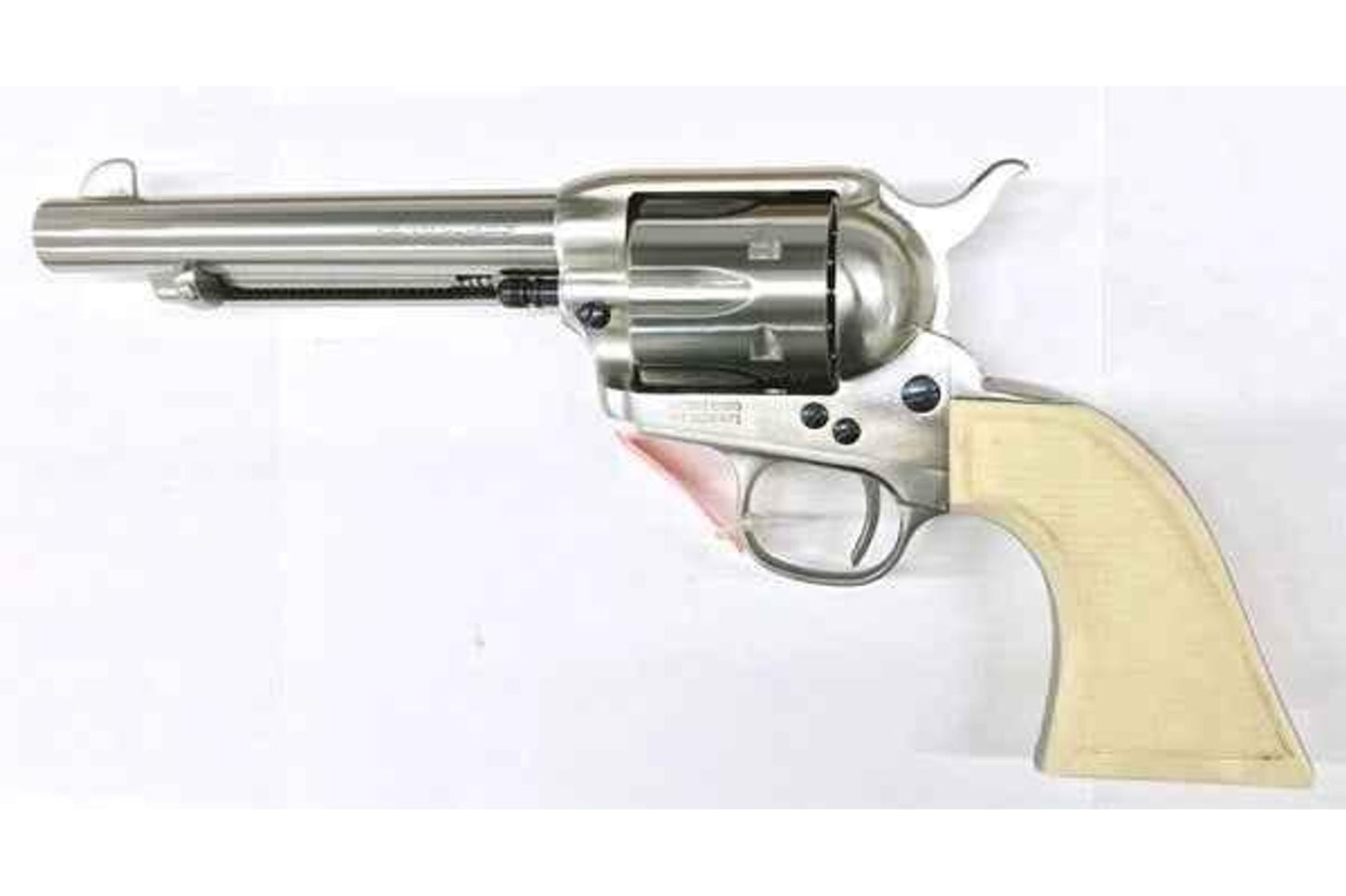 Taylor/Uberti 1873 SA Cattleman White Finish Ivory Checkered Grip 45 Colt 5.5" Barrel Revolver