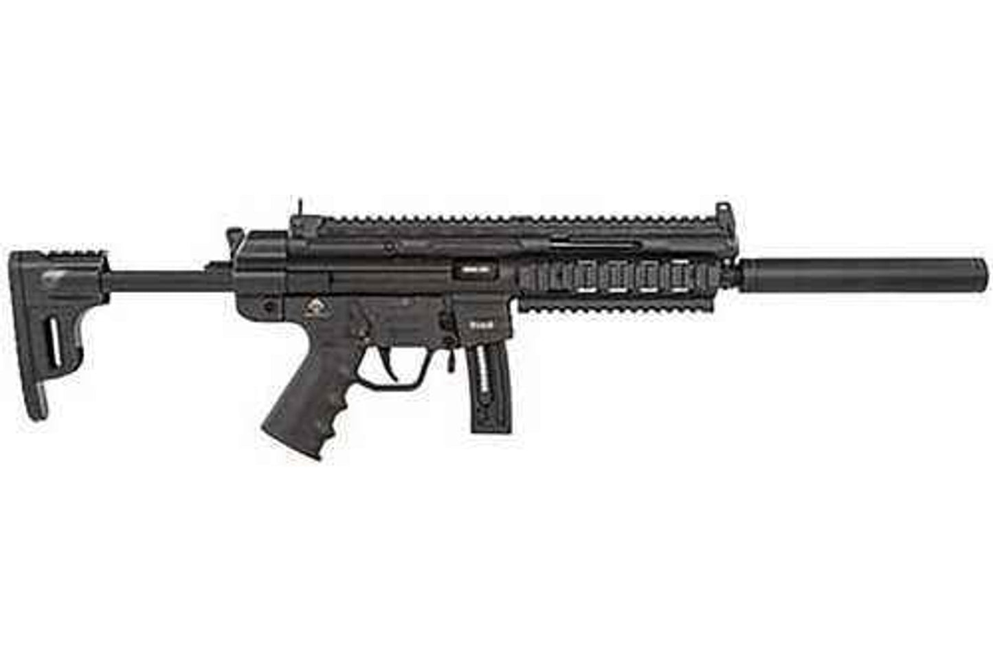 GSG GSG-16 Carbine MP5-Style Semi-Auto Rimfire Rifle .22 Long 16.25" Barrel (1)-10Rd Mag Adjustable Front & Rear Sights Black/Green Synthetic Finish