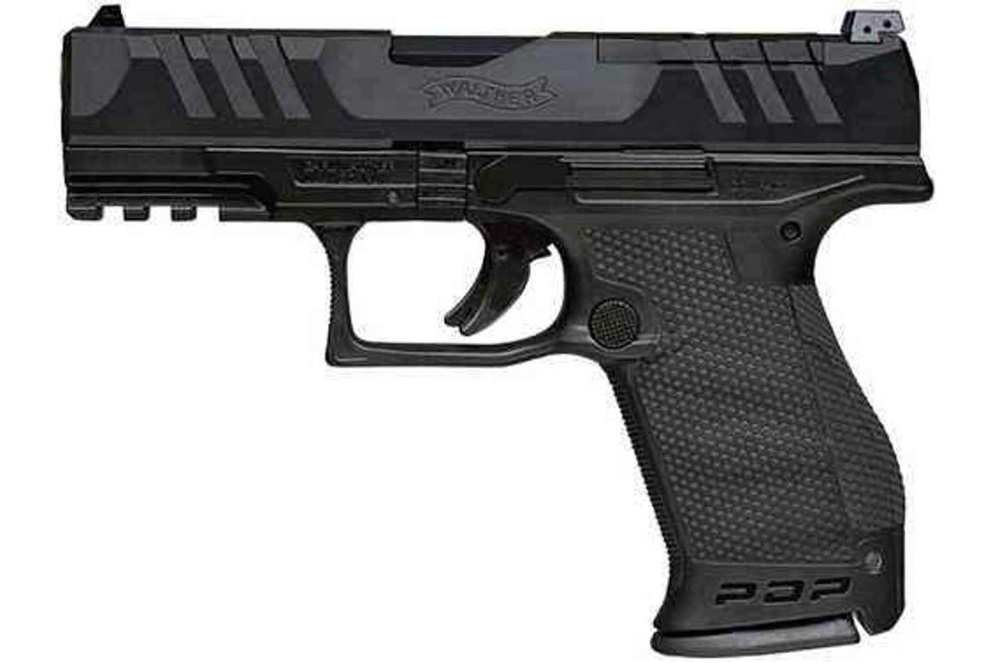 Walther Arms PDP 9mm Semi-Auto Pistol 4" Barrel Compact Optic Ready 2-15Rd Mags Performance Duty Textured Black Polymer Finish
