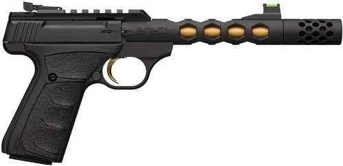 Browning Buck Mark Plus SR Semi-auto Pistol 22 LR 5.87" Vision Gold Cerakote Barrel 1-10Rd Mag Black AFALSEdized Matte Aluminum Slide