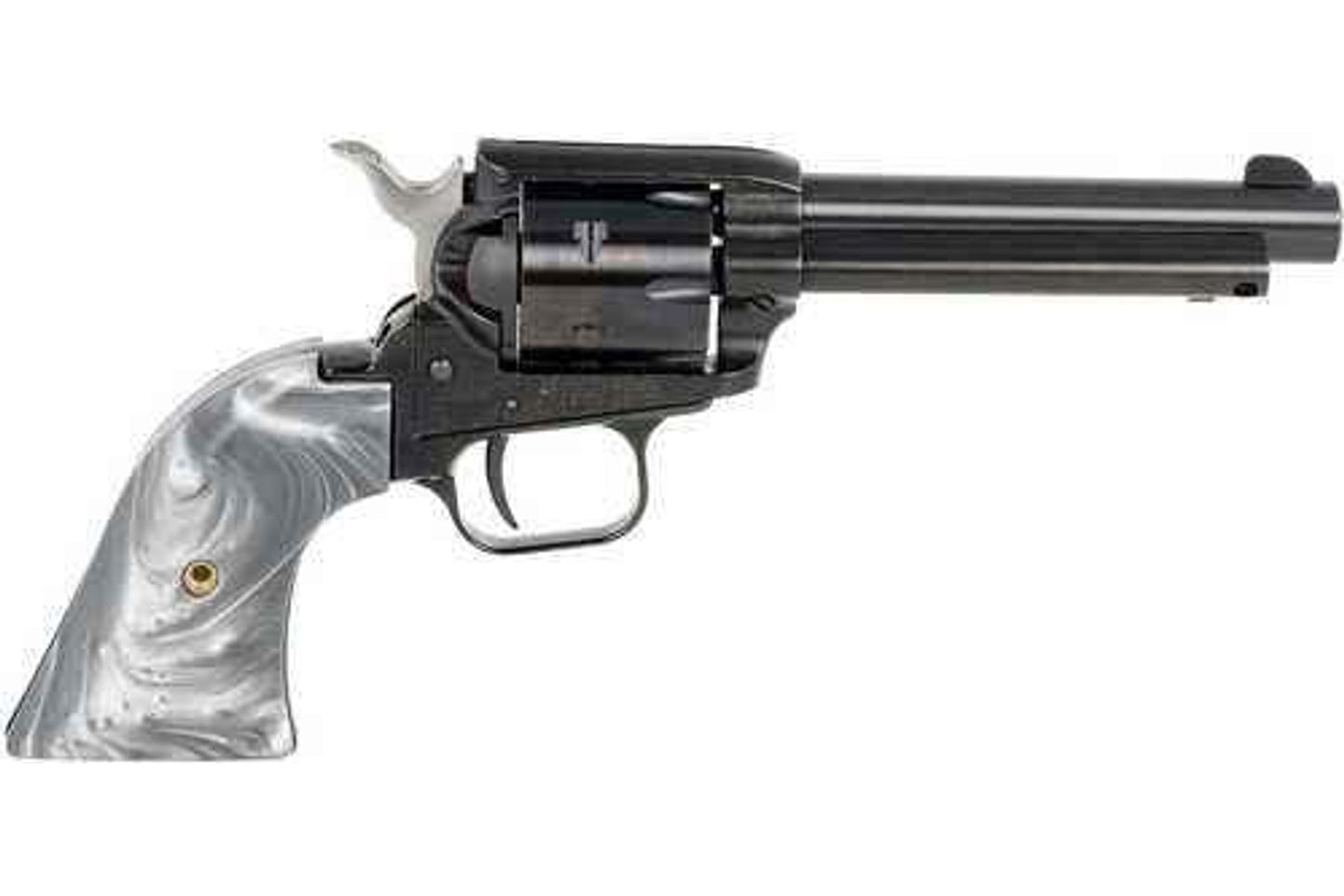 Heritage Mfg Rough Rider Revolver Pistol 22 LR 6rd 4.75" Barrel Black & Cylinder Gray Pearl Grip Finish