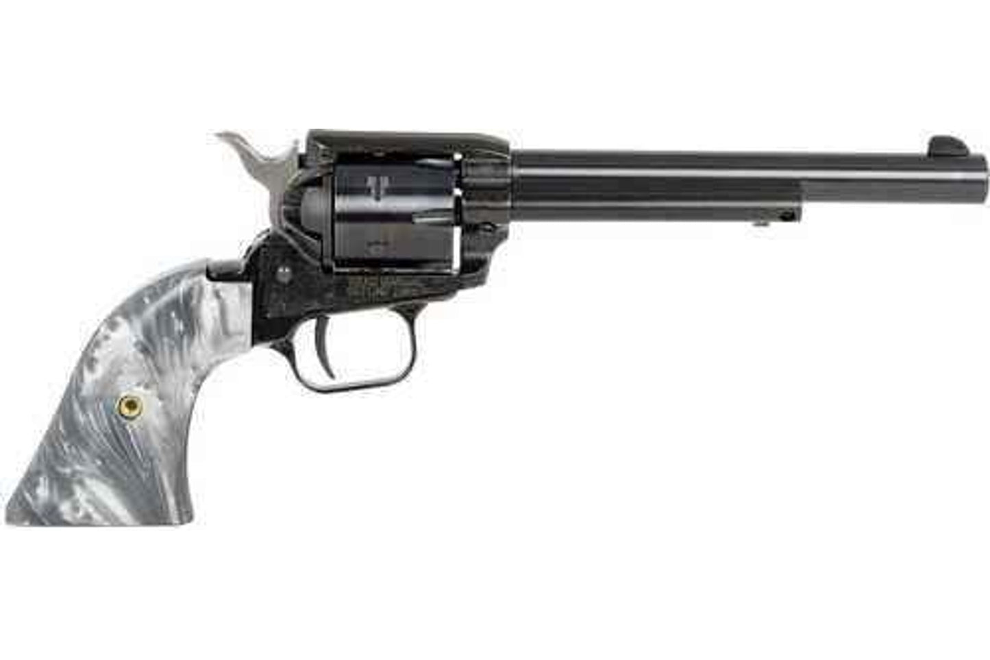 Heritage Mfg Rough Rider Revolver 22 LR 6Rd 6.50" Barrel Alloy Frame & Cylinder Gray Pearl Grip Finish