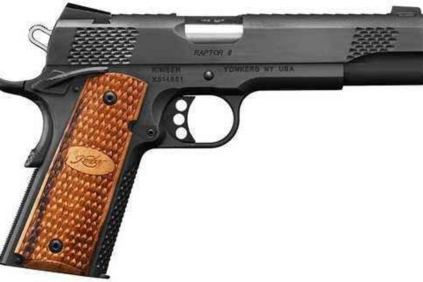 Kimber Raptor II Pistol, 5 in barrel, 8 rd capacity, zebra wood finish