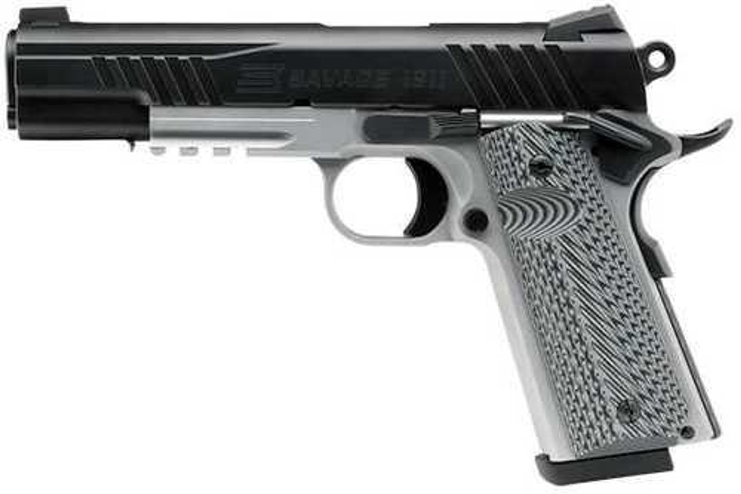 Savage Arms 1911 Government 45 ACP, 5 in barrel, 8 rd capacity, FALSEvak Lo-Mount Tritium sight, black melonite finish