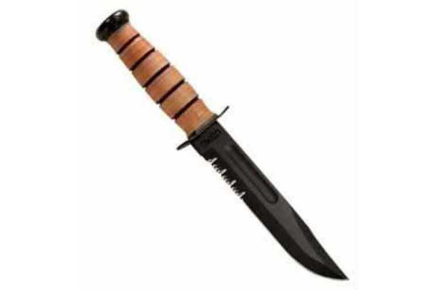 Ka-Bar US Military Fighting/Utility Knife USMC, Serrated Edge, With Leather Sheath 2-1218-5