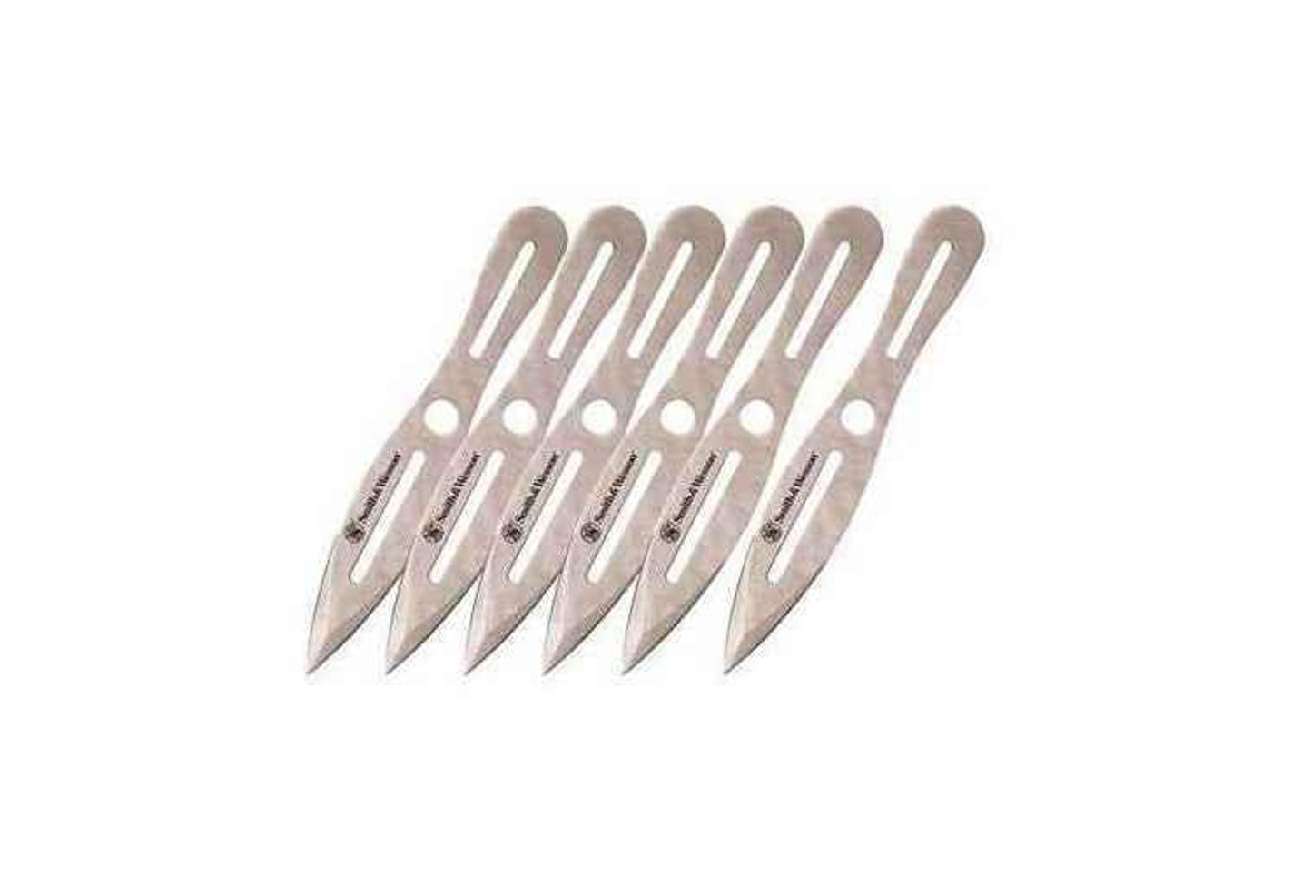 S&W Throwing Knives 8" 2Cr13 Stainless Steel Spear Point Dual Edge, 6 Pack