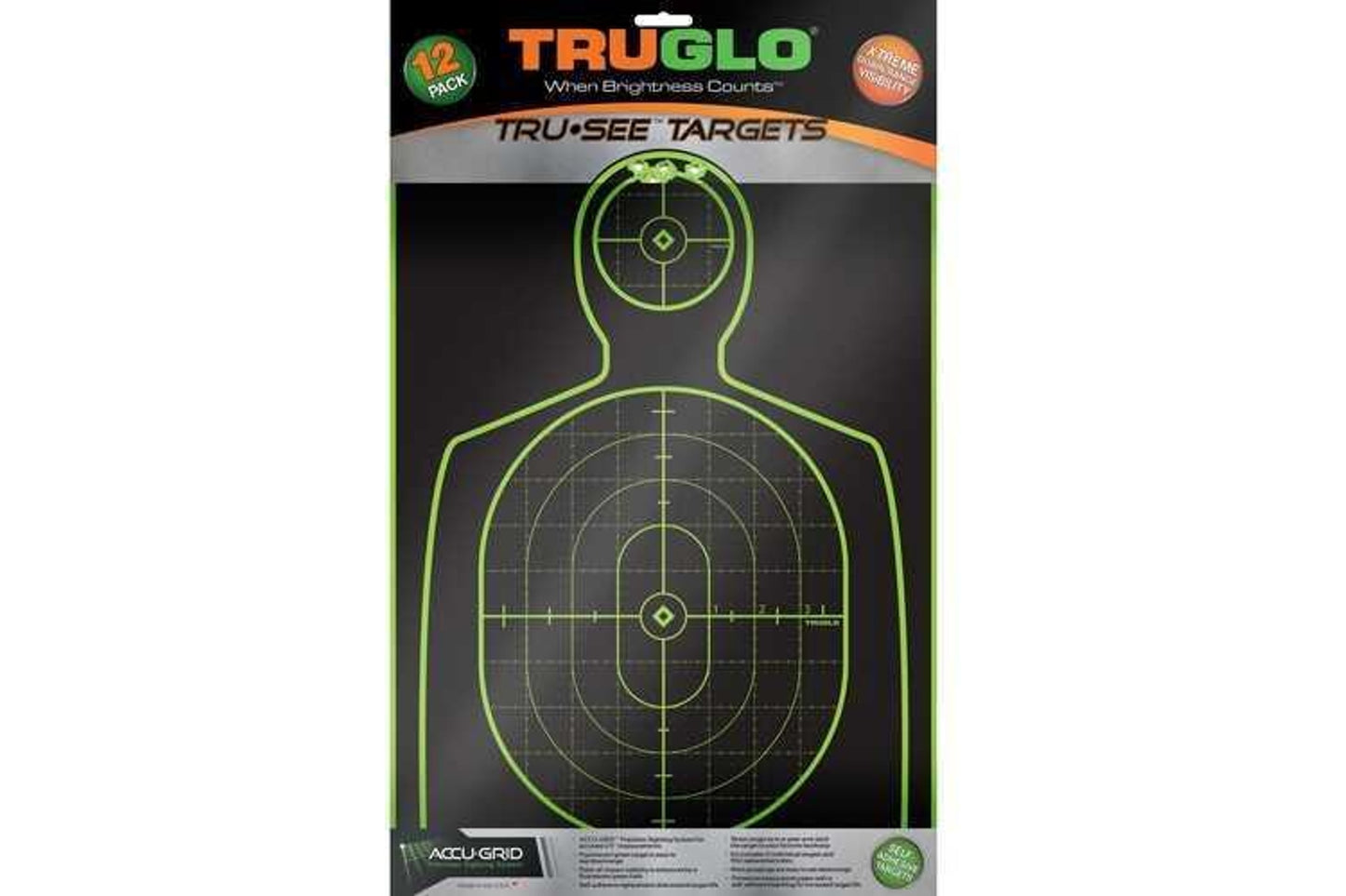 Truglo Handgun Target 12x18" 12 Pack TG13A12