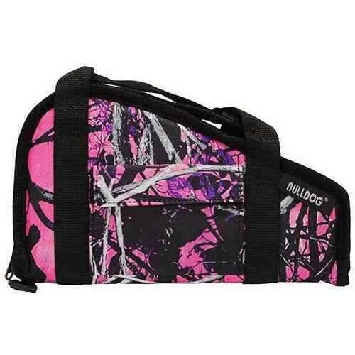 Bulldog Cases Single Handgun Rug Small Muddy Girl Camo Finish Nylon Accessory Pocket BD600MDG