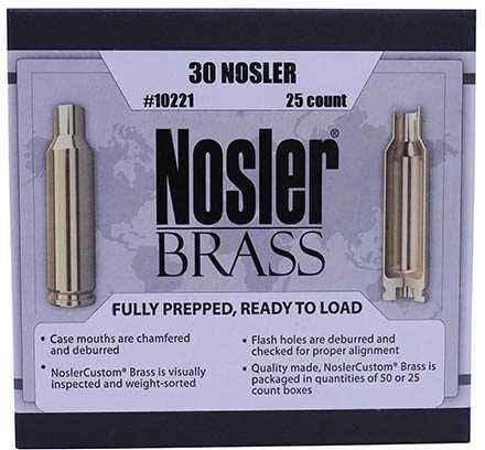 Custom Reloading Brass 30 FALSEsler, Pack Of 25 Md: 10221