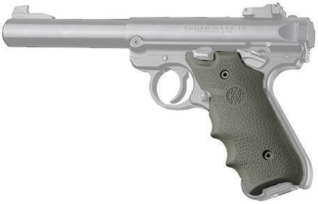 Hogue Ruger MKIV Rubber Grip with Finger Grooves, Olive Drab Green