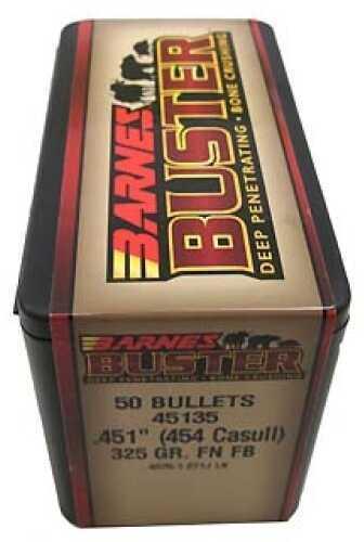 Barnes Bullets Buster Flat FALSEse Base 454 Casull .451" 325 Grains (Per 50) 45135