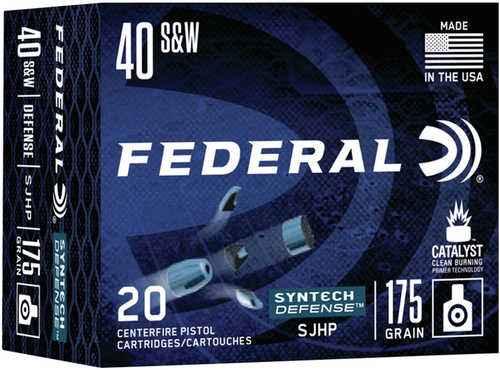 40 S&W 20 Rounds Ammunition Federal Cartridge 175 Grain Jacketed Hollow Point