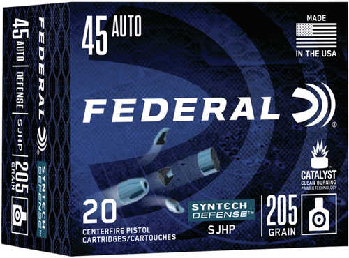 Federal Syntech Defense 45 ACP 205 Grain Ammunition – Dynamic Terminal Performance