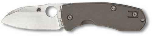 Spyderco TechFALSE 2 Folder 2.55 in Plain Titanium Handle