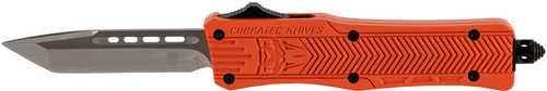 Cobra Tec Knives CTK-1 Small 2.75" 440C Stainless Steel Black Drop Point Orange Zinc-Aluminum Alloy