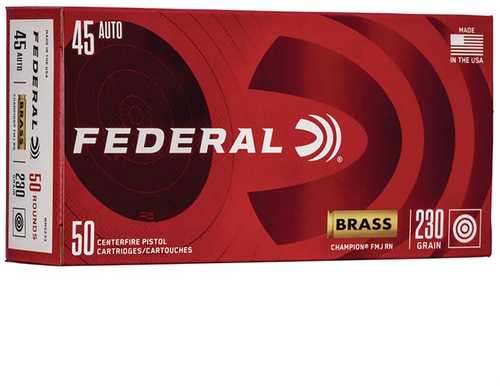 Federal Champion 45 ACP 50 Rounds Ammunition – Full Metal Jacket Performance
