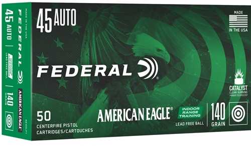 Federal 45 ACP Ammunition – Lead Free 137 Grain Full Metal Jacket 50 Rounds