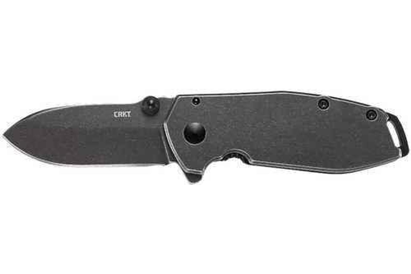 Columbia River Squid Assisted 2.37" Folding Drop Point Plain Black Stonewash 8Cr14MoV SS Blade/Black Stonewashed 2C