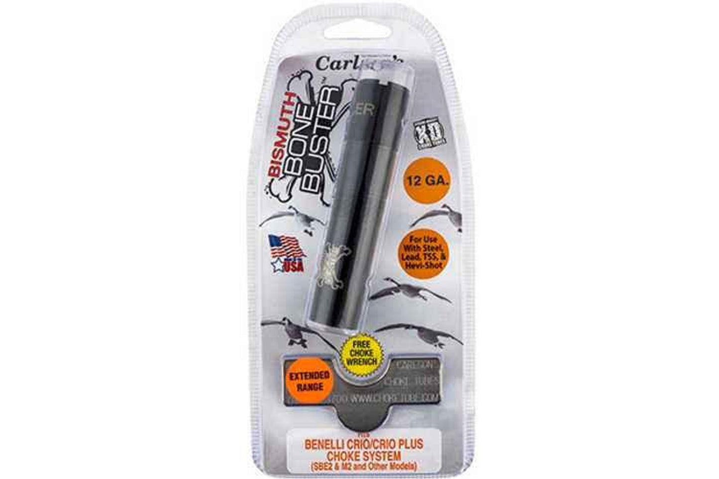 Carlson's Choke Tubes 09203 Bismuth Bone Buster Benelli Crio/Crio Plus 12 Gauge Extended Range 17-4 Stainless Steel
