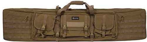 G-Outdoors Inc. Tactical Double Rifle Case Flat Dark Earth 55" 600 Denier PolTRUEter GPS-DRC55-FDE