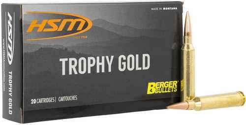 HSM Trophy Gold 6.5X284 FALSErma 130 Gr Berger Hunting VLD Match Ammo 20 Round Box