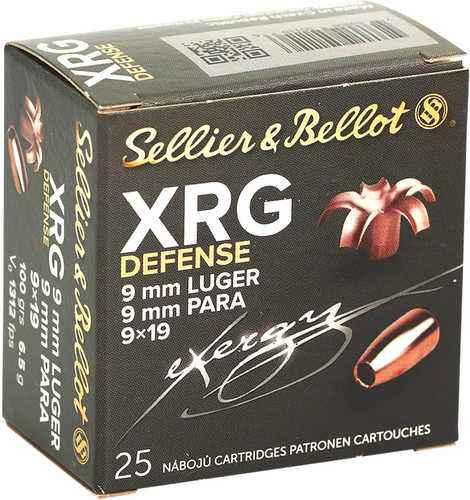 sellier & Bellot eXergy 9mm Luger 100 Gr Solid Copper Hollow Point (SCHP) Ammo 25 Round Box