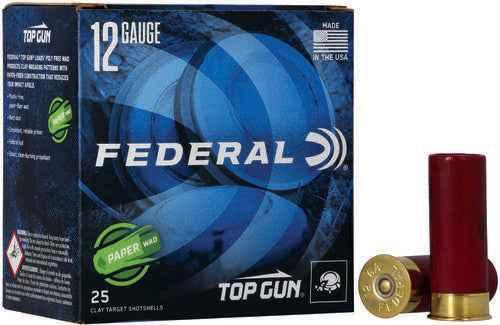 Federal TG12W75 Top Gun Paper Wad 12 Gauge 2.75" 1 1/8 Oz 1200 Fps 7.5 Shot 25 Bx/10 Cs