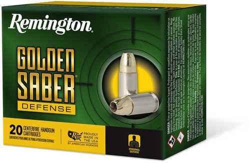 Remington Ammunition Golden Saber Defense 40 S&W 180 grains Brass Jacket Hollow Point (BJHP) 20 Boxes/25 Cs