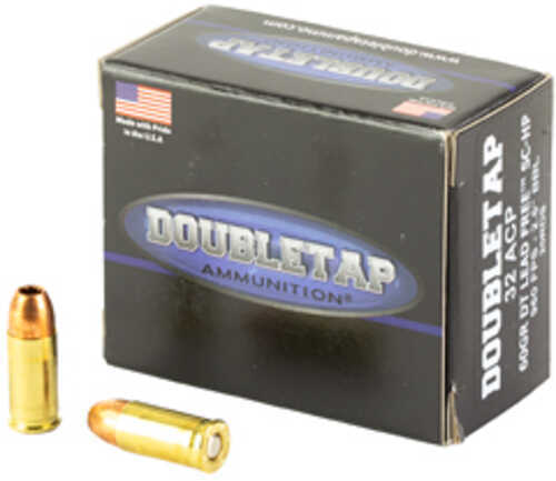 DoubleTap Ammunition Lead Free 32 ACP – Solid Copper Hollow Point 20 Round Box
