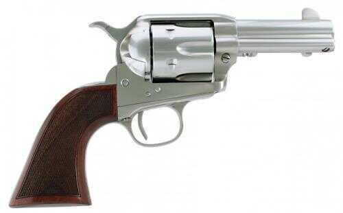 Cimarron Thunderstorm Revolver SA 45 Colt 3.5" Barrel Pre-War Style Checkered Walnut Grip Stainless Steel Finish CA4516TSM10G27