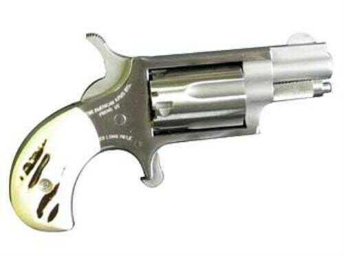 FALSErth American Arms Mini Revolver 22 Long Rifle 1.125" Barrel 5 Rounds Stainless Steel With Imitation Stag Grips Pistol