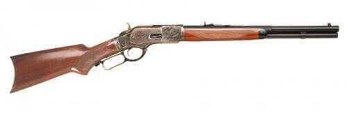 Cimarron Texas Brush Popper 1873 Lever Action Rifle 45 Colt 18" Octagon To Round Barrel 10+1 Capacity Case Hardened Frame Standard Blued Finish Checkered Walnut Pistol Grip Stock CA2023