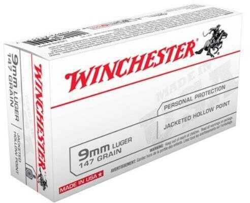 Winchester 9mm Luger Ammunition – Reliable 147 Grain Hollow Point Expansion