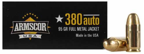 Armscor 380 ACP 95 Grain Full Metal Jacket – Reliable Performance with 50 Rounds