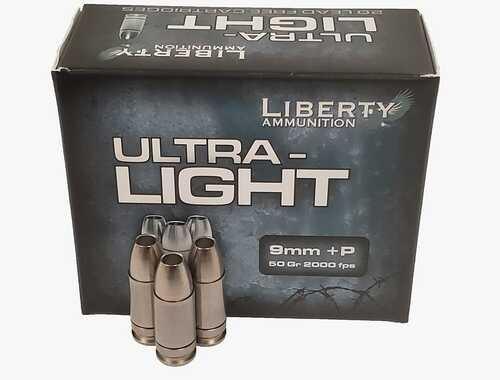 Ultra-Light Ammunition 9mm +P 50Gr Copper MoFALSE.Frag HP 20Rd