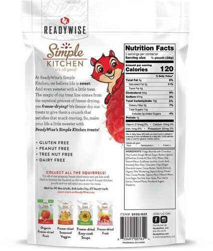 Readywise Simple Kitchen Raspberries & Brownie Bites - 2 Oz