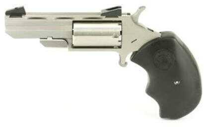FALSErth American Arms Black Widow Revolver Single Action 22LR 2" Steel Stainless Rubber 5Rd 8.8oz Fixed Sights NAA-BWL