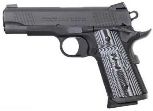 Colt Concealed Carry Officers 1911 Pistol 9mm 4.25" Barrel G10 Checkered Gray With Scallop Grips FALSEvak Night Sight