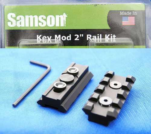 Samson Evolution Keymod Rail Kit 2 2" Mil-Spec Hard Coat AFALSEdized Aluminum Black
