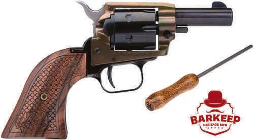 Heritage Manufacturing Barkeep 22LR 3" Barrel SCROLLED Wood Grips 6-Shot