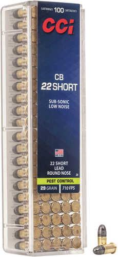 22 CB Short 100 Rounds Ammunition CCI 29 Grain Soft Point