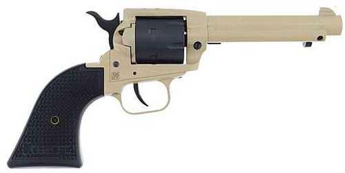 Heritage Rough Rider Small Bore Single Action Revolver .22 Long Rifle 4.75" Barrel 6 Round Capacity Rear FALSEtch/Blade Front Fixed Sights Black Polymer Star Grips Sabre Sand Cerakote Applied Finish