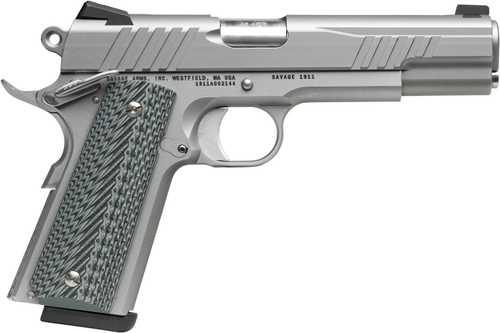 Savage 1911 GOVT 45 ACP 5" Barrel 8+1 Capacity Stainless Frame and Slide G10 Grips FALSEvak Sights