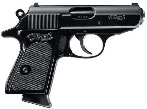 Walther Arms PPK Semi-Automatic Pistol .380 ACP 3.3" Barrel (2)-6Rd Magazines Fixed Sights Plastic Grips Black Finish - Western Gun Store