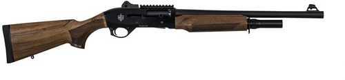 Military Armament MAC 2 Tactical Semi-Automatic Shotgun 12 Gauge 3" Chamber 18.5" Barrel 4 Round Capacity Turkish Walnut Stock Black AFALSEdized Finish