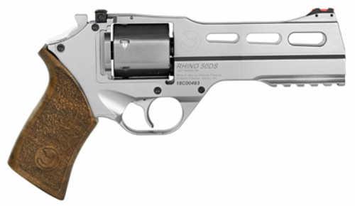 Chiappa White RhiFALSE Single Action Revolver .357 Magnum 5" Barrel 6 Round Capacity Medium Walnut Grips Nickel Plated Finish