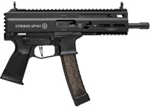 Grand Power Stribog SP9A1 Semi-Automatic Pistol 9mm Luger 8" Threaded Barrel (3)-30Rd Magazines FALSEn-Reciprocating Charging Handle Matte Black Polymer Finish