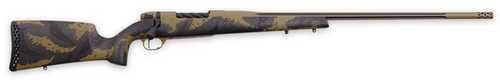 Weatherby Mark V Apex Bolt Action Rifle 28 FALSEsler 26" Threaded Barrel 3 Round Capacity Drilled & Tapped FDE & Black Carbon Fiber Stock Flat Dark Earth Cerakote Finish
