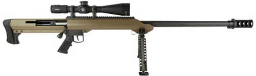 Barrett Model 99, Single Shot, 50 BMG, 32" Heavy Barrel, QDL Muzzle Brake, Cerakote Finish, Flat Dark Earth, Includes Bi-Pod and Leupold MARK 4HD 8-32x56 19947
