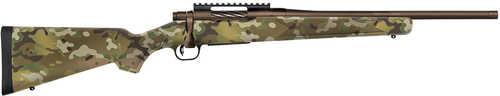 Mossberg Patriot Compact 308 Win 5+1 18" Patriot Brown Cerakote Threaded Bull Barrel, Patriot Brown Cerakote Steel Receiver w/Picatinny Rail, MultiCam Fixed Synthetic Stock